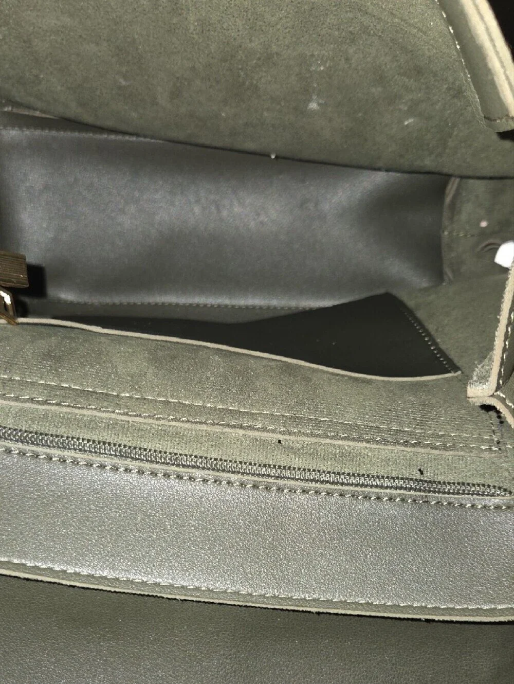 Imoshion Dark Olive Green Faux Leather Backpack with Tassel - Picture 3 of 4